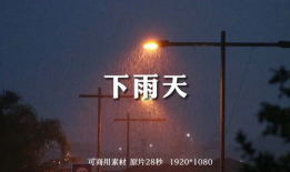 下雨天的视频,捕捉城市雨景的瞬间